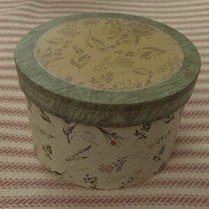 Herbal Bouquet Floral Round Decorative Box by Revelations